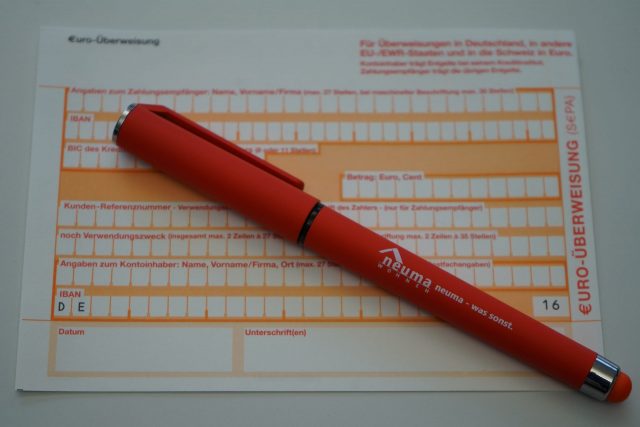 Überweisungsbeleg